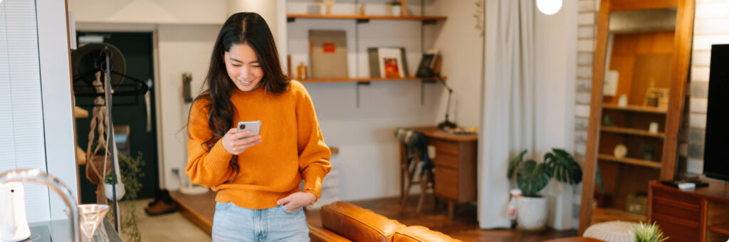 hero image of girl on phone